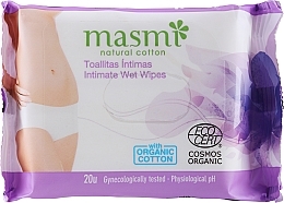 Вологі косметичні серветки для інтимної гігієни - Masmi Natural Cotton — фото N1
