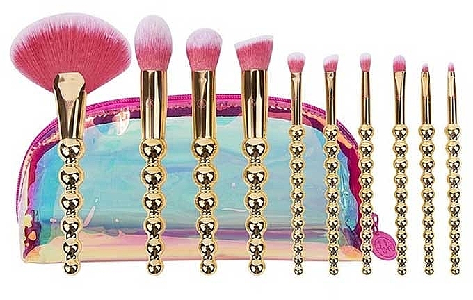 Набор кистей для макияжа, 10 шт + косметичка - BH Cosmetics Doja Cat Set of 10 Brushes + Bag — фото N1