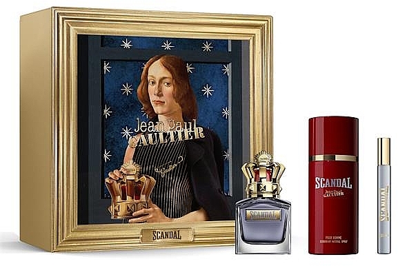 Jean Paul Gaultier Scandal Pour Homme - Набор (edt/50ml + deo/150ml + edt/10ml) — фото N1