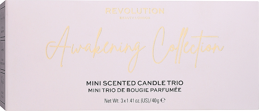 Набор - Makeup Revolution Awakening Mini Candle Gift Set (3x40g) — фото N1