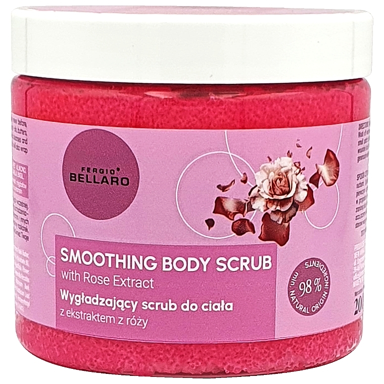 Разглаживающий скраб для тела с экстрактом розы - Fergio Bellaro Smoothing Body Scrub — фото N1