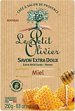 Мыло экстранежное, с экстрактом меда - Le Petit Olivier Extra mild soap-Honey — фото N1