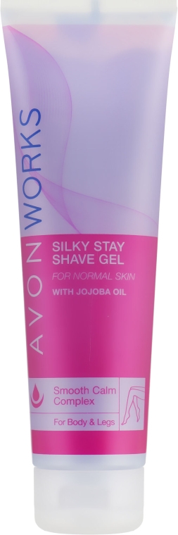 Зволожувальний і розгладжувальний гель для гоління - Avon Works Silky Stay Shave Gel — фото N1