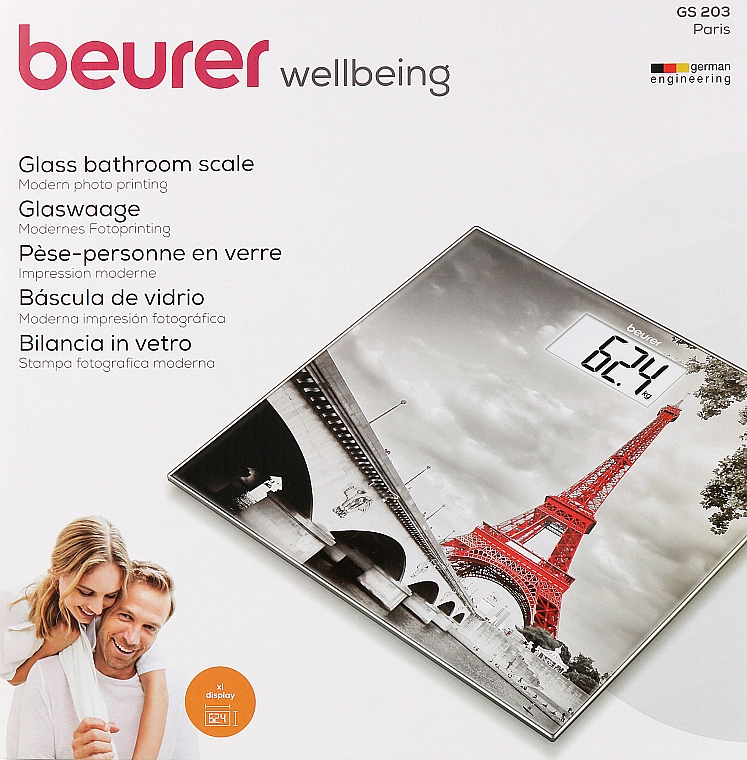 Ваги скляні підлогові - Beurer GS 203 Paris — фото N2