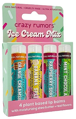 Набір бальзамів для губ - Crazy Rumors Ice Cream Mix (lip/balm/4x4.4ml) — фото N1