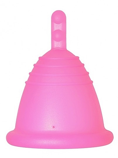 Менструальная чаша с ножкой, размер L, фуксия - MeLuna Sport Shorty Menstrual Cup Stem — фото N1