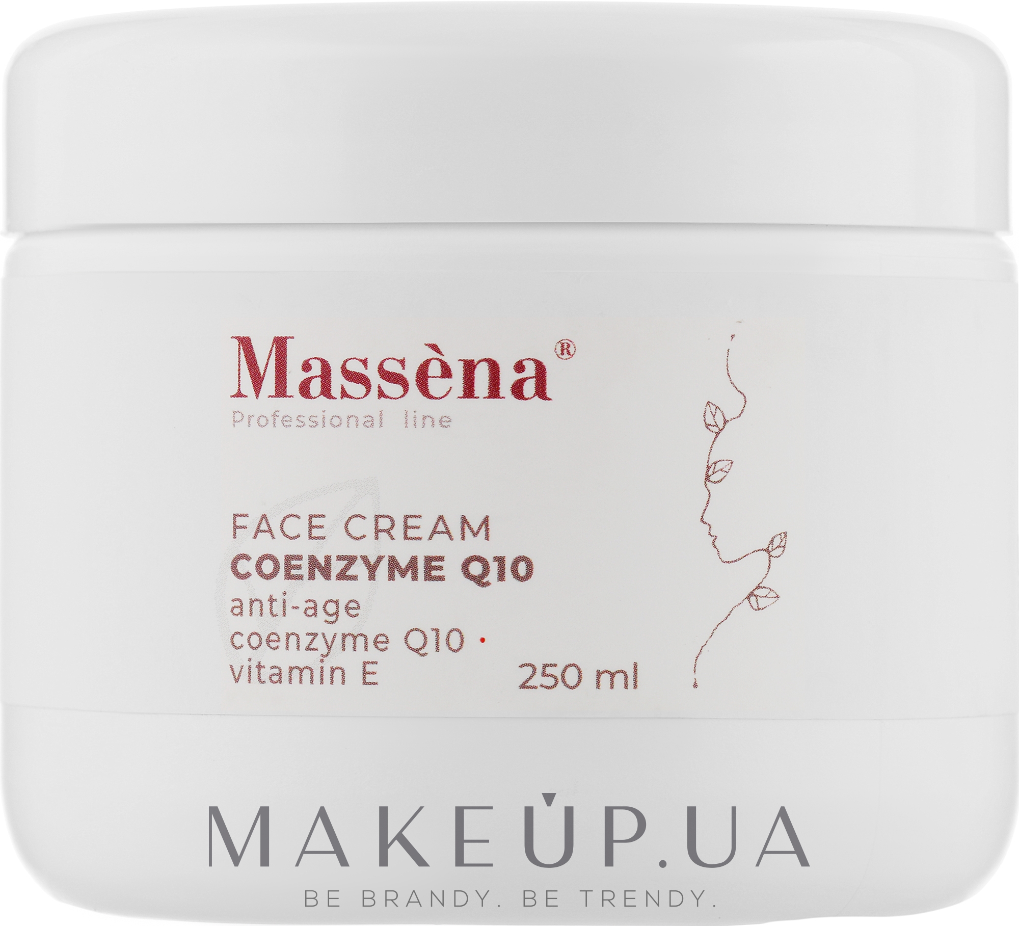 Coenzyme Face Cream - Massena Face Cream Coenzyme Q10 Anti-Age Coenzyme Q10-Vitamin E — фото 250ml