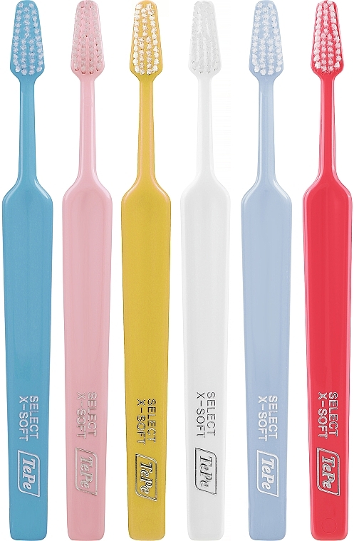 Набір зубних щіток, 6 шт., мікс 1 - TePe Select X-Soft — фото N1
