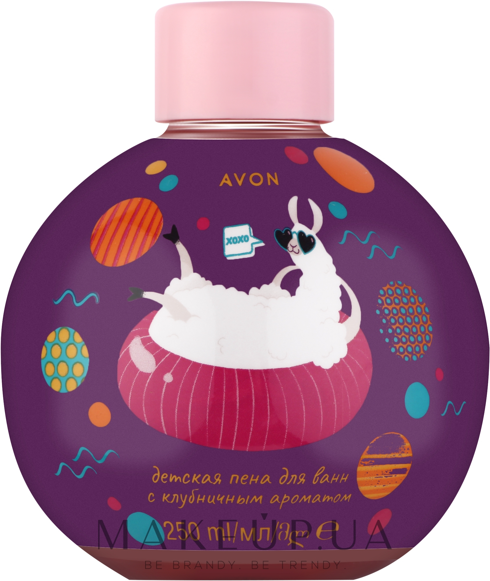 Дитяча піна для ванни з ароматом полуниці "Весела лама" - Avon Funny Lama Strawberry Kids Bubble Bath — фото 250ml
