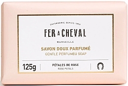 Марсельское мыло "Лепестки роз" - Fer A Cheval Gentle Perfumed Soap Rose Petals — фото N1