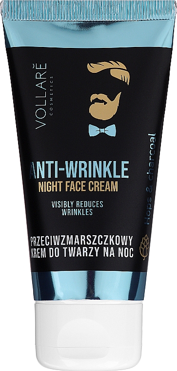 Чоловічий нічний крем - Vollare Anti-Wrinkle Night Face Cream Men