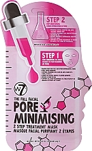 Парфумерія, косметика Маска для обличчя, зволожувальна - W7 The Full Facial Pore Minimising 2 Step Treatment Sheet Face Mask Moisturiser