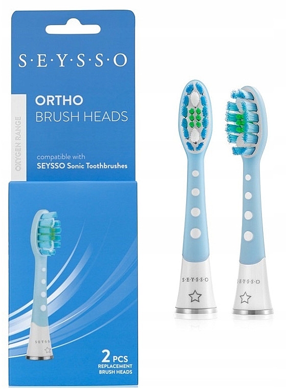 Сменная насадка для зубной щетки, 2 шт. - Seysso Oxygen Ortho — фото N1