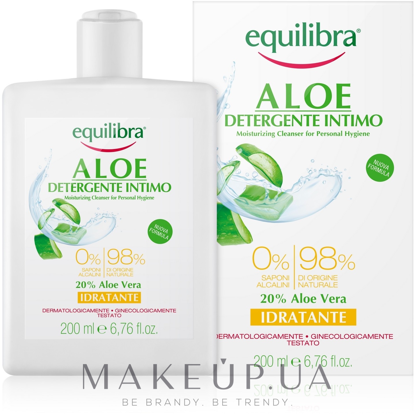 Зволожувальний гель для інтимної гігієни - Equilibra Aloe Moisturizing Cleanser For Personal Hygiene — фото 200ml
