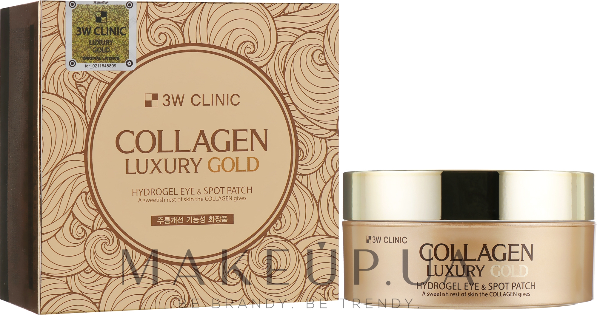 Патчи для глаз с коллагеном и золотом - 3w Clinic Collagen & Luxury Gold Eye Patch — фото 60шт