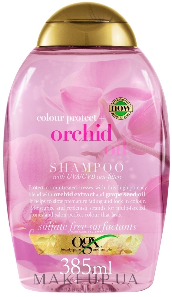 Шампунь для догляду за фарбованим волоссям "Олія орхідеї" - OGX Orchid Oil Shampoo — фото 385ml