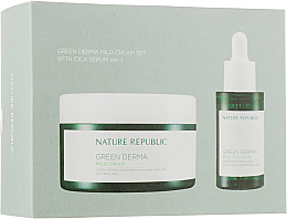 Духи, Парфюмерия, косметика УЦЕНКА Набор - Nature Republic Green Derma Mild Cream Set (f/cr/190ml + f/ser/30ml) *