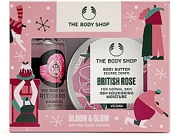 Парфумерія, косметика Набір для догляду за тілом - The Body Shop Bloom & Glow British Rose Treats (sh/gel/60ml + b/butter/50ml)