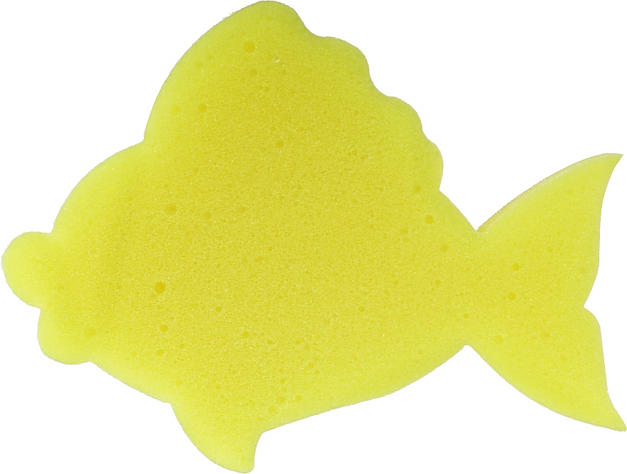 Детская мочалка для ванной, желтая рыбка - Grosik Camellia Bath Sponge For Children — фото N1