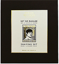 Набор для бритья мужской - Panier des Sens L'Olivier Shaving Set (soap/150g + soap holder/1pcs) — фото N3