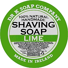 Мыло для бритья "Лайм" - Dr K Soap Company Shaving Soap Lime — фото N1