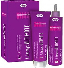 Набор для выпрямления натуральных или жестких волос - Lisap Ultimate Kit 1 (h/cr/250ml + h/fix/250ml) — фото N1