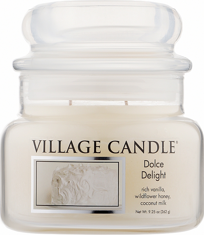 Ароматическая свеча в банке "Сладкое удовольствие" - Village Candle Dolce Delight — фото N1