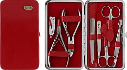 Маникюрный набор, 8 предметов, красный, 77902A - SPL — фото N1
