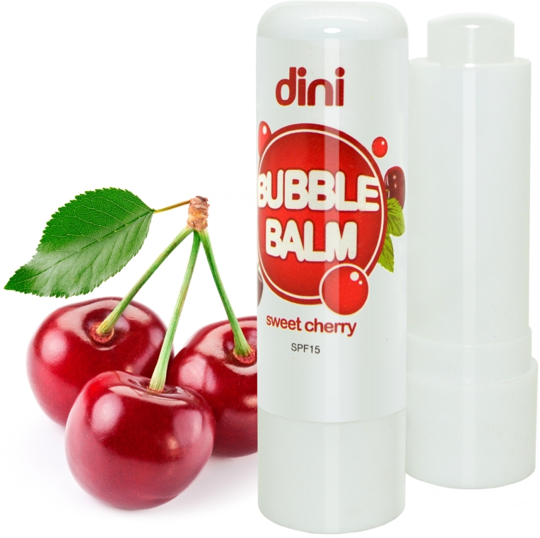 Гигиеническая помада "Сладкая вишня" - Dini Bubble Balm Sweet Cherry SPF 15