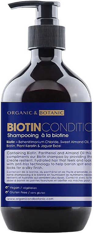 Кондиционер для волос с биотином - Organic & Botanic Biotin Conditioner — фото N1