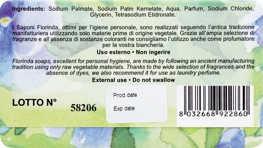 Мыло натуральное "Букет фиалок" - Florinda Sapone Vegetale Vegetal Soap Violet Bouquet — фото N2