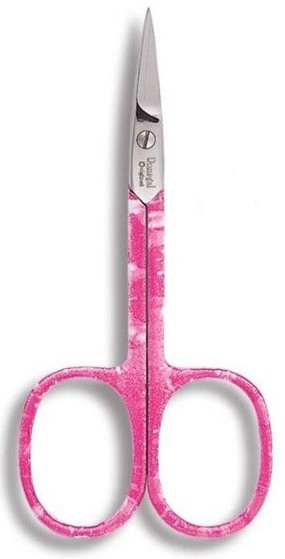 Ножницы для кутикулы, с пластиковыми ручками, 9367, розовые - Donegal — фото N1