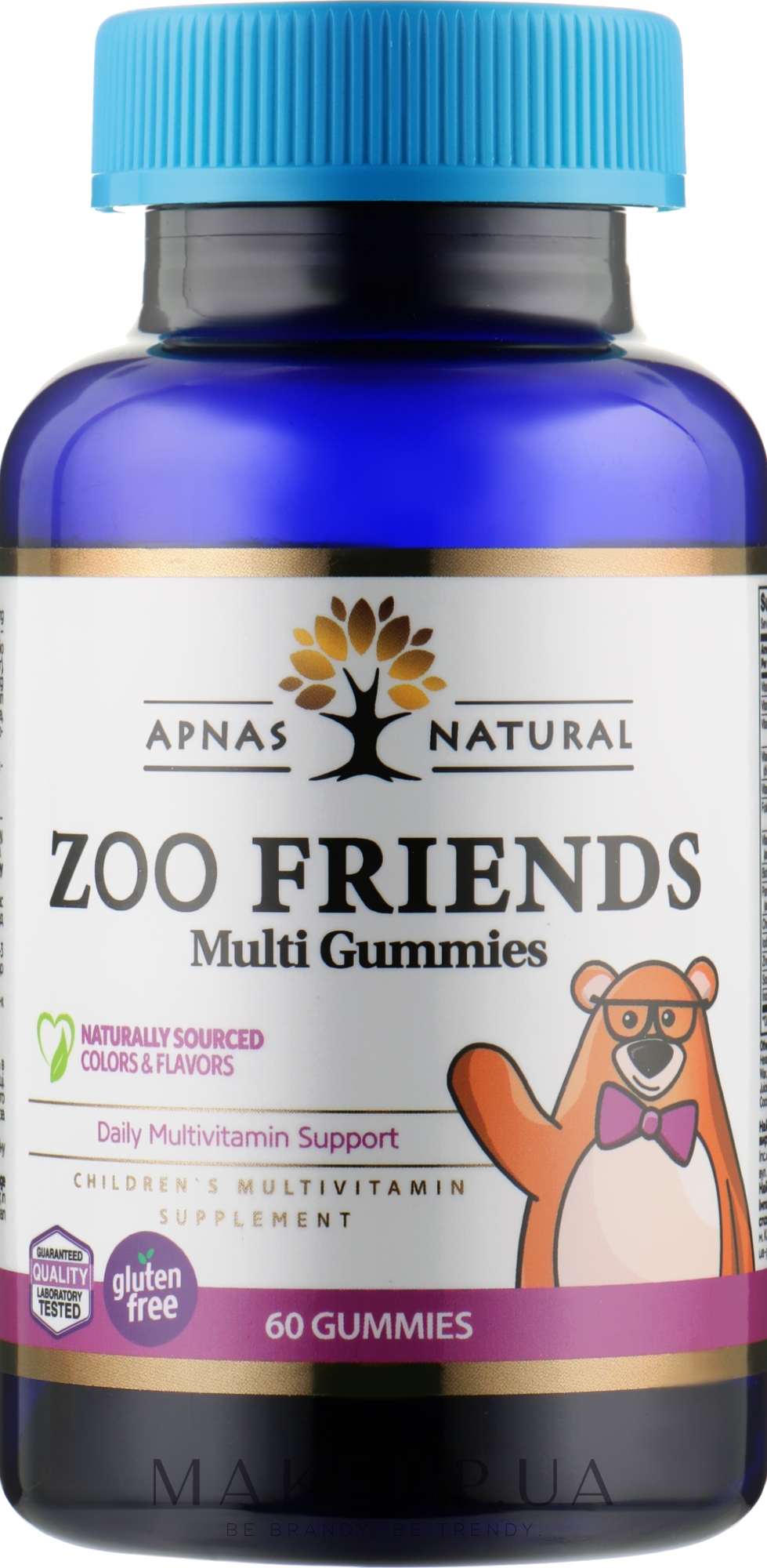 Пищевая добавка "Zoo Friends Children's Multivitamin Gummies", 60 таблеток - Apnas Natural — фото 60шт