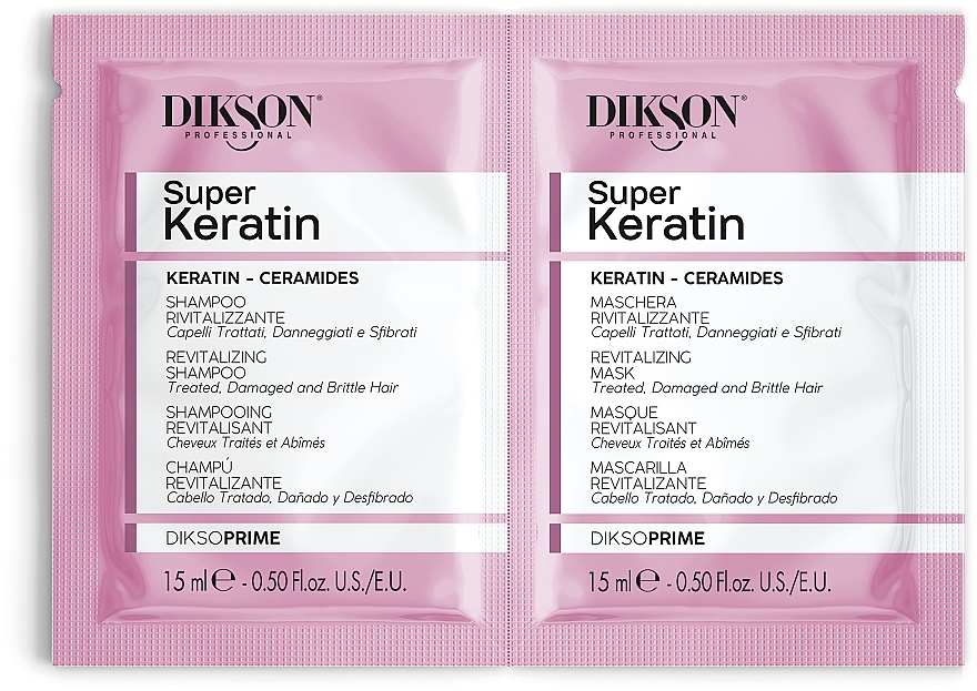 ПОДАРУНОК! Набір - Dikson Super Keratin (h/shm/15 ml + h/mask/15 ml) — фото N1