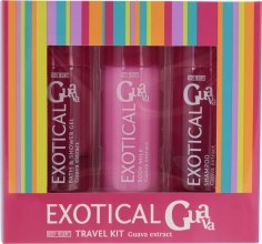 Парфумерія, косметика Набір "Екзотична гуава" - Body Resort Exotical Guava Travel Kit (sh/gel/100ml + b/milk/100ml + shm/100ml)