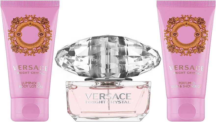 Versace Bright Crystal - Набір (edt/50ml + b/lot/50ml + sh/gel/50ml) — фото N2