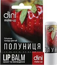 Гигиеническая помада для губ "Клубника" - Dini Lip Balm — фото N2