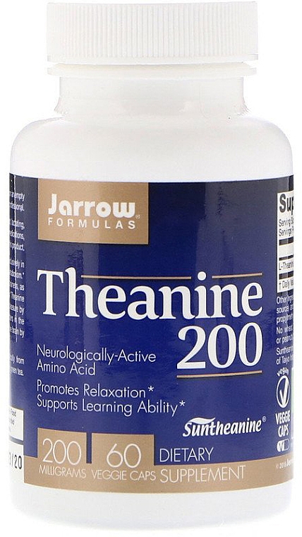 Теанин 200 мг - Jarrow Formulas Theanine, 200 mg — фото N1