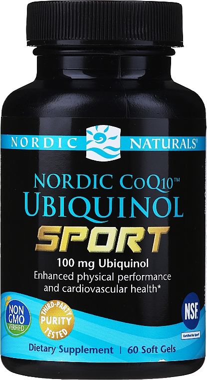 Харчова добавка "Убіхінол Q10 для спортсменів", 100 мг - Nordic Naturals CoQ10 Ubiquinol Sport — фото N1