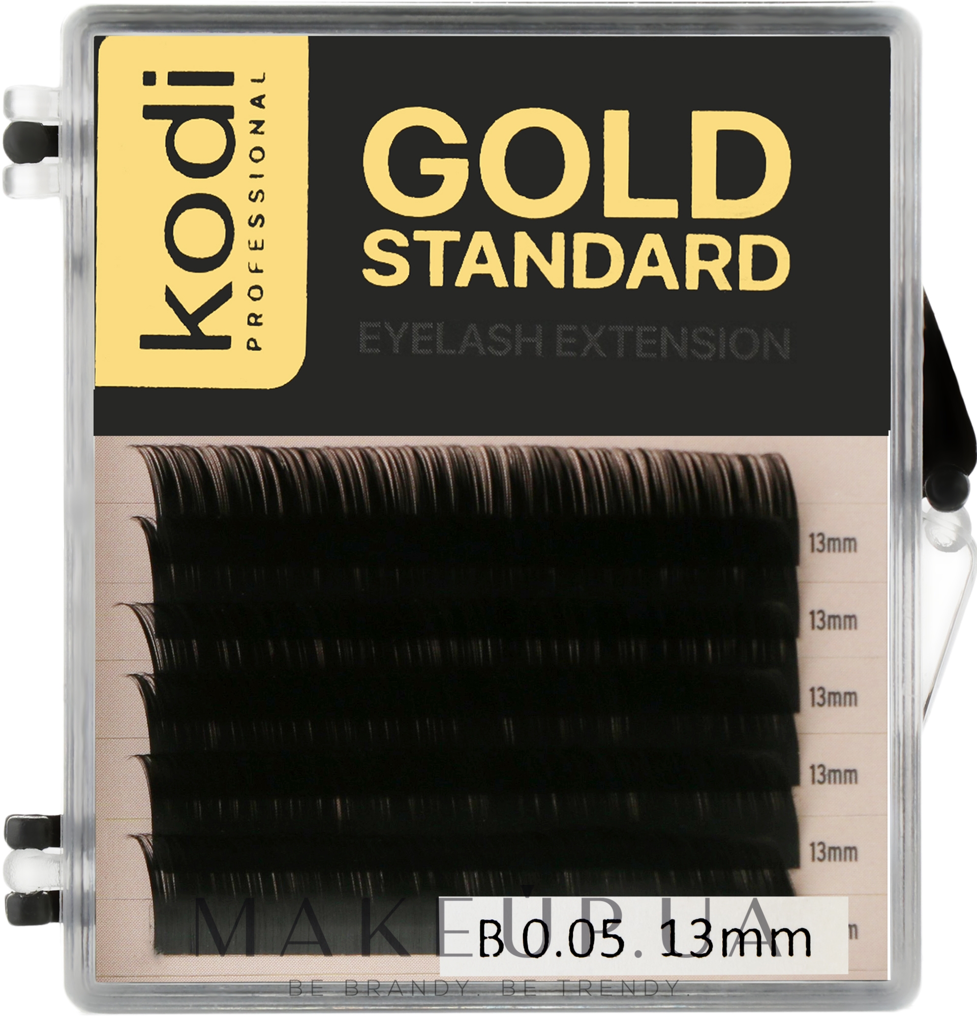 Накладні вії Gold Standart B 0.05 (6 рядів: 13 мм) - Kodi Professional — фото 1уп