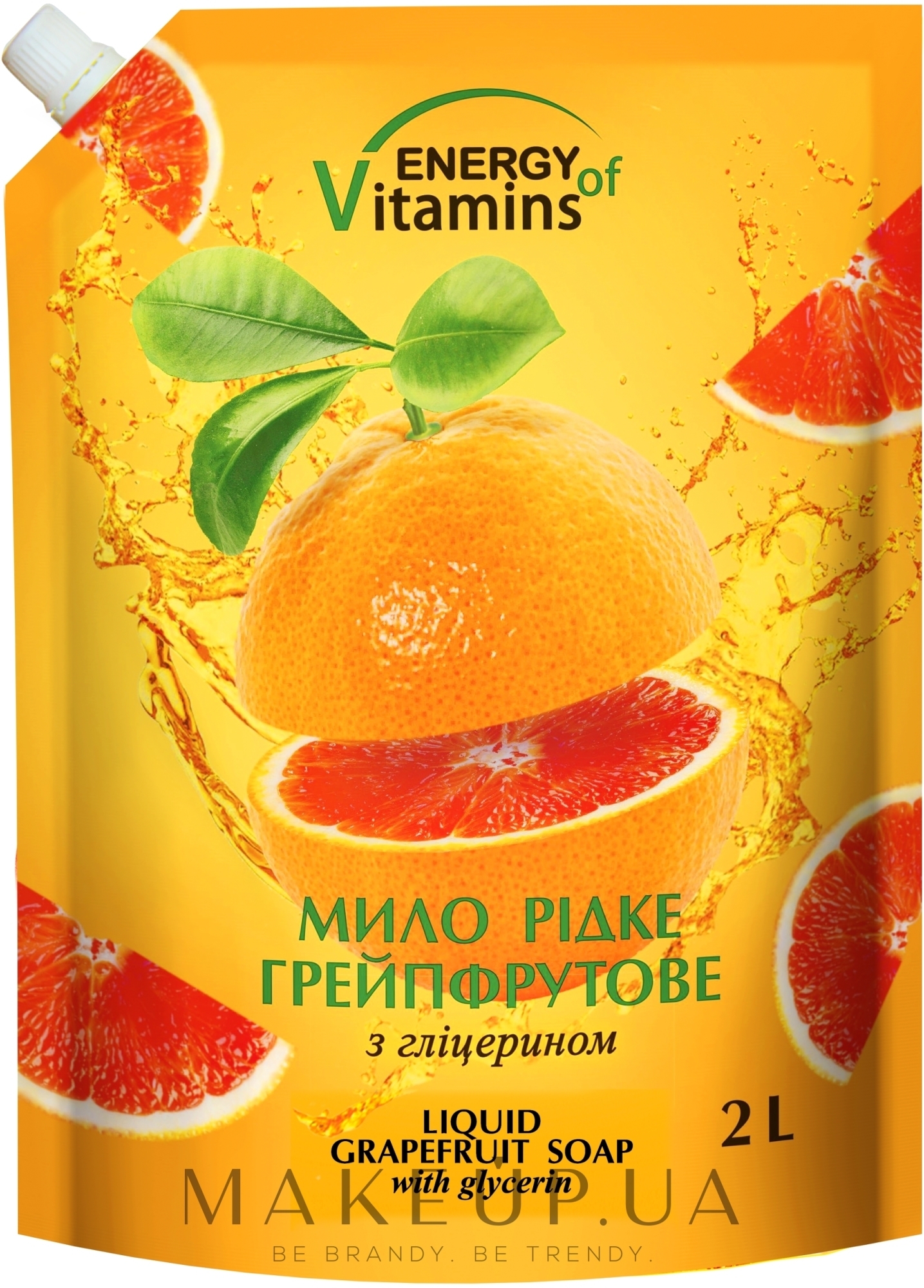 Жидкое мыло "Грейпфрутовое с глицерином" - Energy of Vitamins — фото 2000ml
