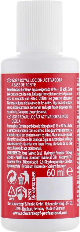 Лосьон-проявитель 9% - Schwarzkopf Professional Igora Royal Oxigenta — фото N2