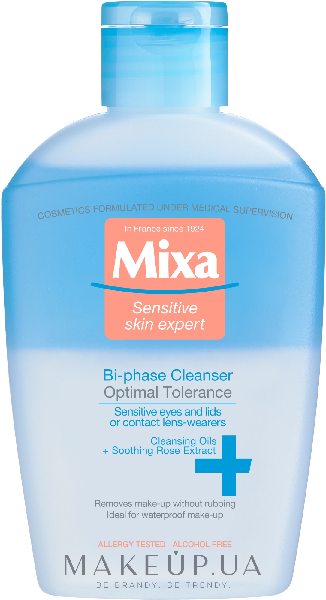 Двуфазная жидкость для снятия макияжа с глаз - Mixa Optimal Tolerance Bi-Phase Cleanser — фото 125ml