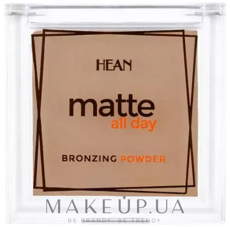Матовый бронзатор для контурирования лица - Hean Matte All Day Bronzing Powder — фото 56 - Bahama Sun