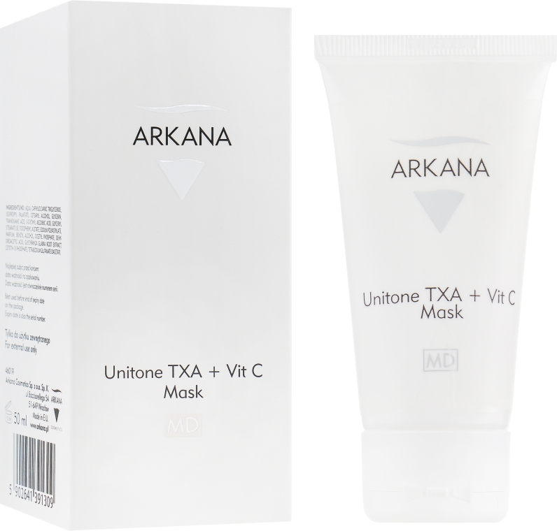 Маска с транексамовой кислотой и витамином С - Arkana & MD Therapy Unitone TXA + Vit C Mask 