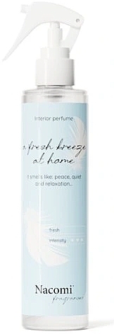 Парфюмированный спрей для дома "A Fresh Breeze At Home" - Nacomi Fragrances — фото N1
