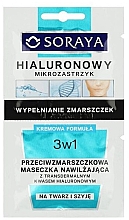 Парфумерія, косметика Зволожувальна маска 3 в 1 проти зморщок - Soraya Hialuronowy Mikrozastrzyk Moisturizing Mask 3in1