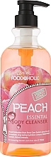 Гель для душа с экстрактом персика - Food a Holic Essential Body Cleanser Peach — фото N1