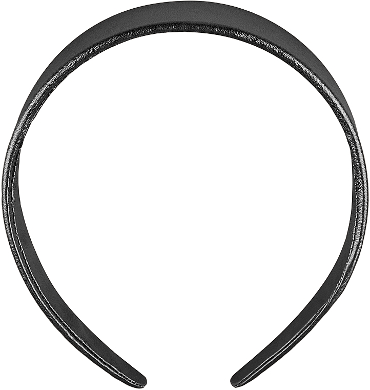Ободок для волос, чёрный "Simple Wide" - MAKEUP Hair Hoop Band Leather Black
