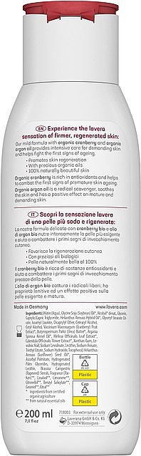 Лосьон "Аргана и Клюква" для зрелой кожей тела - Lavera Cranberry & Argan Oil Regenerating Body Lotion — фото N2